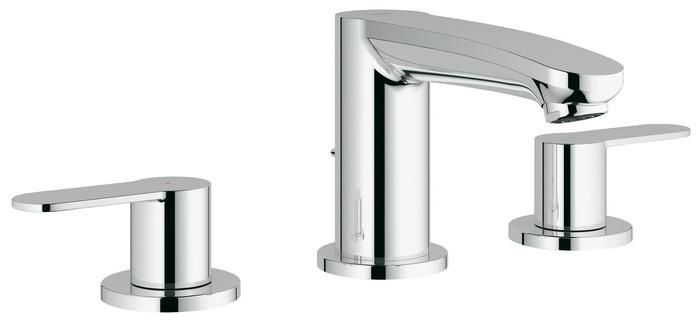 Смеситель для умывальника GROHE EUROSTYLE COSM донный клапан 3/8, на 3 отверстия 20208002