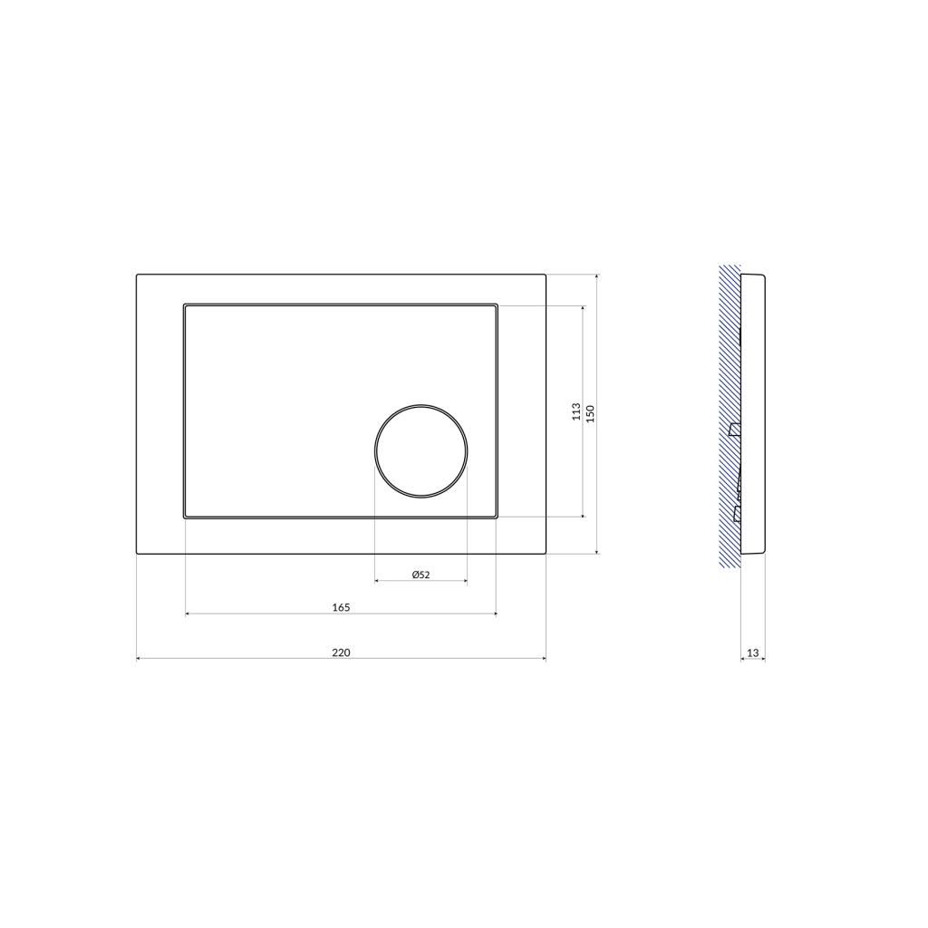 Клавиша двухкнопочная CERSANIT GEOMETRY M07 хром глянец S-BU-GMT/Cg - фото 3