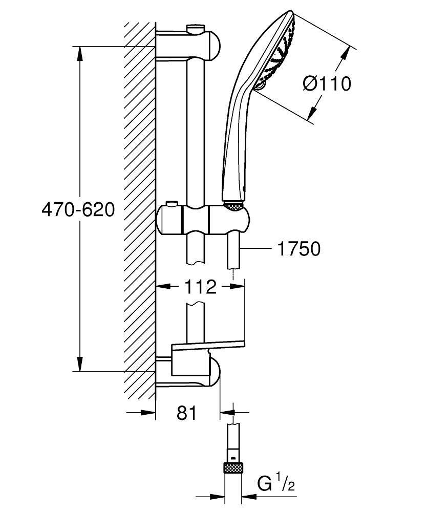 Штанга для душа GROHE EUPHORIA 27231001 - фото 2