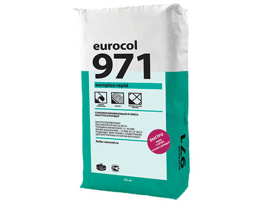 Сухая строительная смесь Forbo (Eurocol) 971 Europlan Rapid 25 кг
