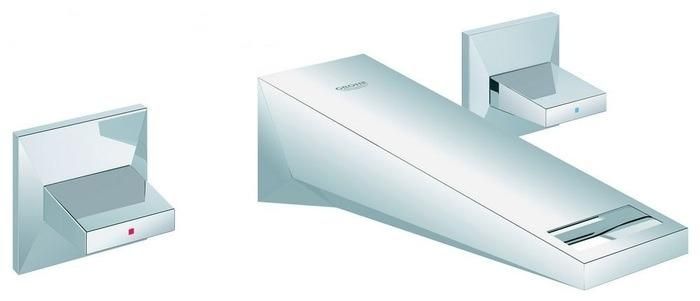 Смеситель для умывальника GROHE ALLURE BRILLIANT настенный на 3 отверстия 20346000