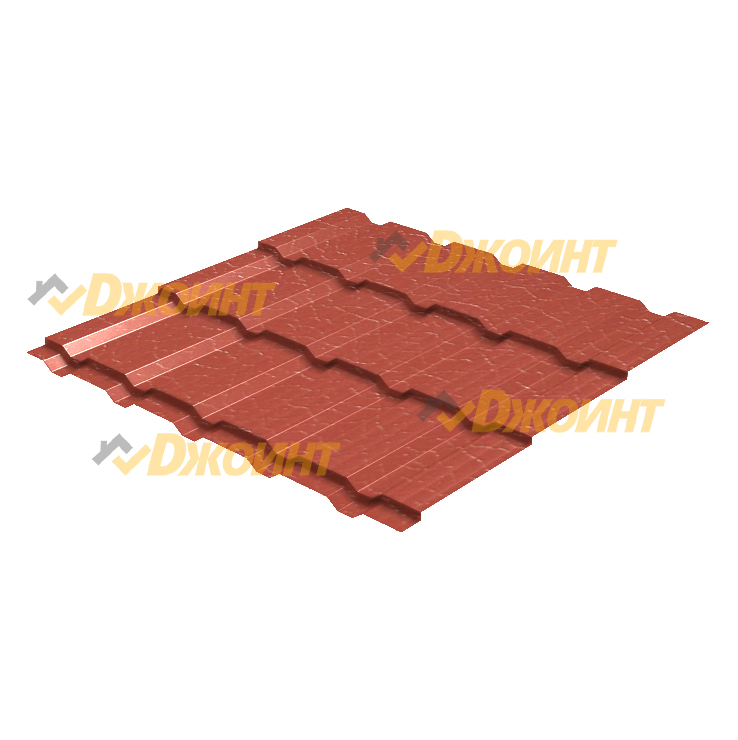 Металлочерепица Каскад 0,5 Solano 30 Terracota терракотовый