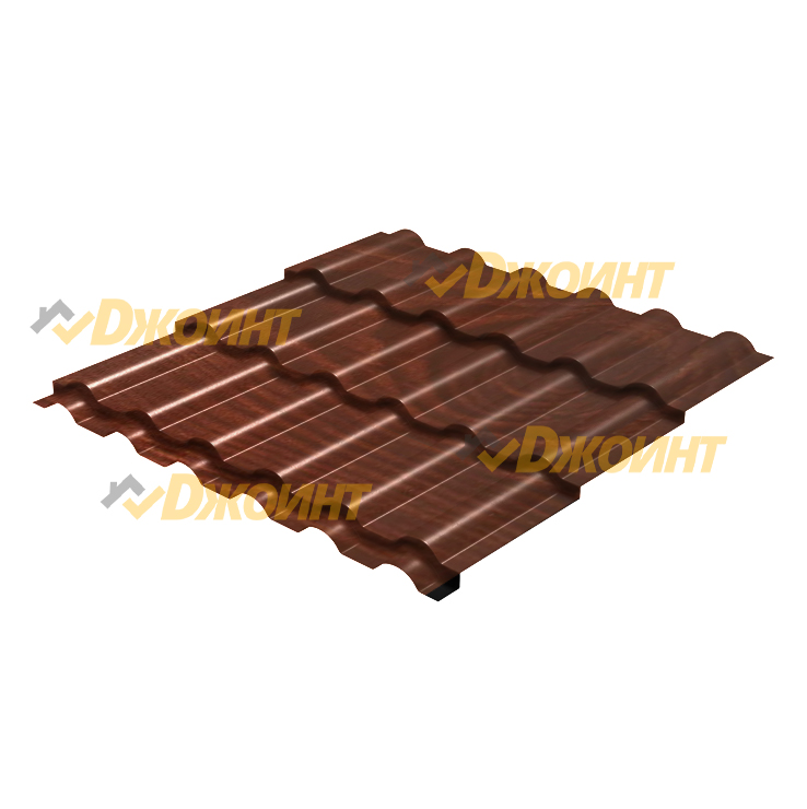 Металлочерепица ДЮНА 25 0,5 Printech Brazillian Cherry (Бразильская вишня)