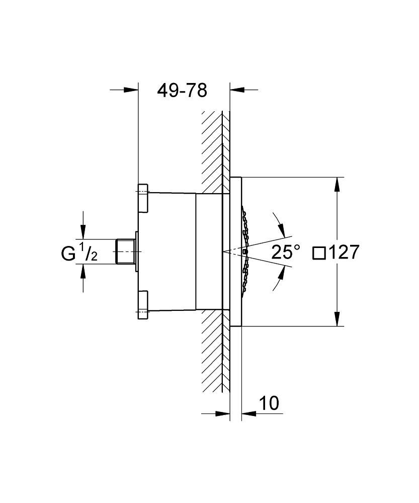 Боковой душ GROHE Rainshower F-Series 5 27251000 - фото 3
