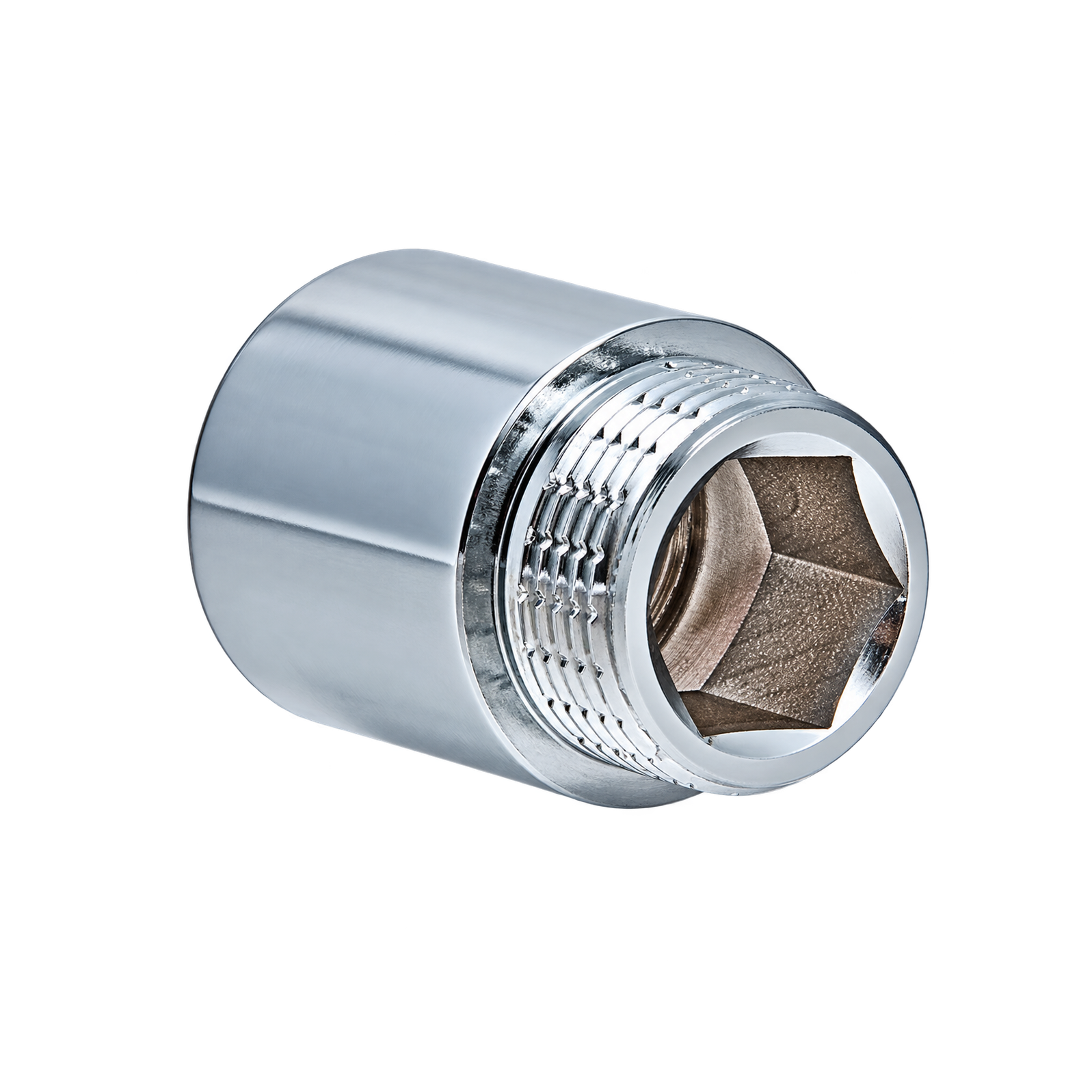 Удлинитель резьбовой Valtec 1" с внутренней резьбой, 60 мм, хром