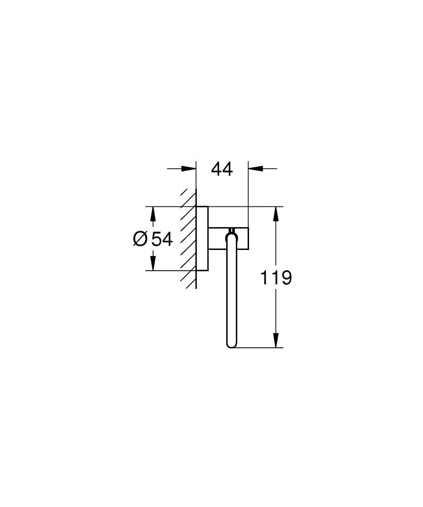 Бумагодержатель GROHE ESSENTIALS 40689DC1 - фото 2