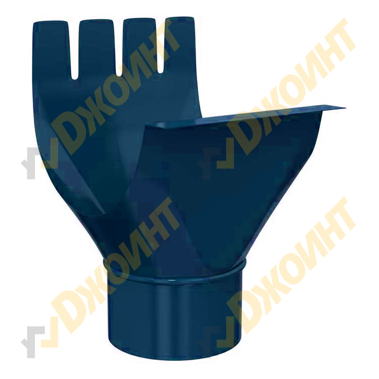 Воронка выпускная круглая D125/100 RAL 5005 сигнальная синяя