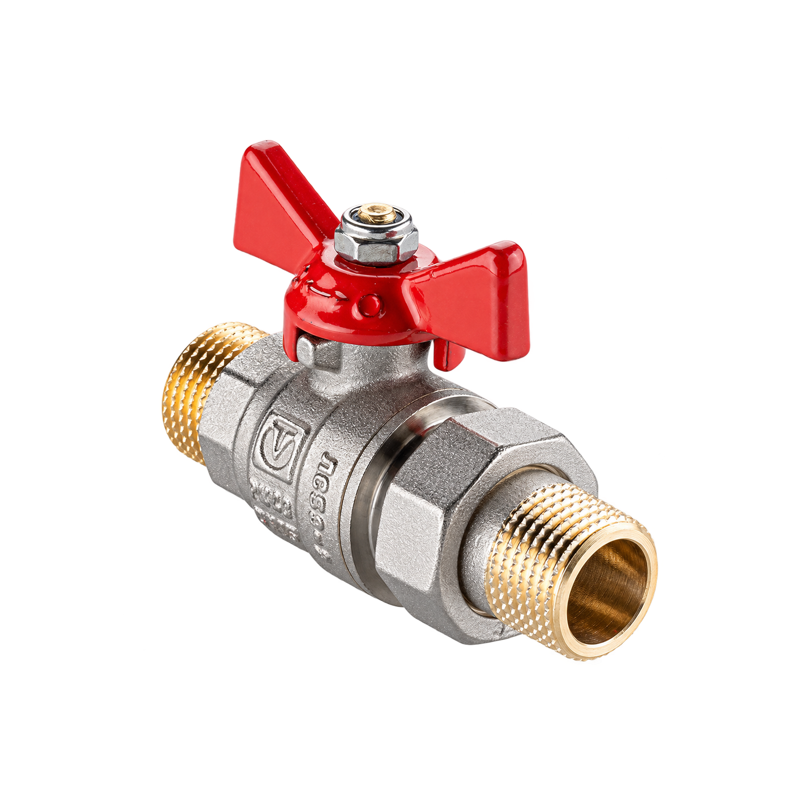 Кран шаровой Valtec BASE-ГОСТ американка 1/2", НР-НР, DN15, PN40