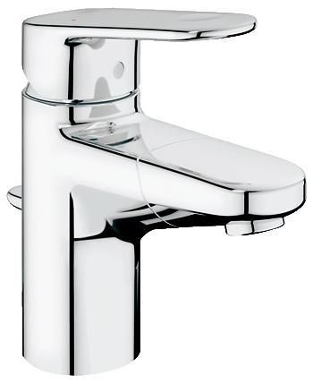 Смеситель для умывальника GROHE EUROPLUS II вытяжной излив, донный клапан 3/8 33155002