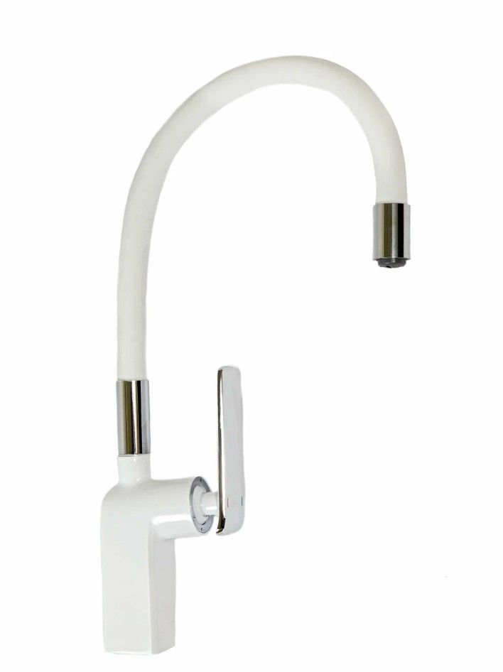 Смеситель для мойки HAIBA HB73548-8 белый, хром 1/2 - фото 2