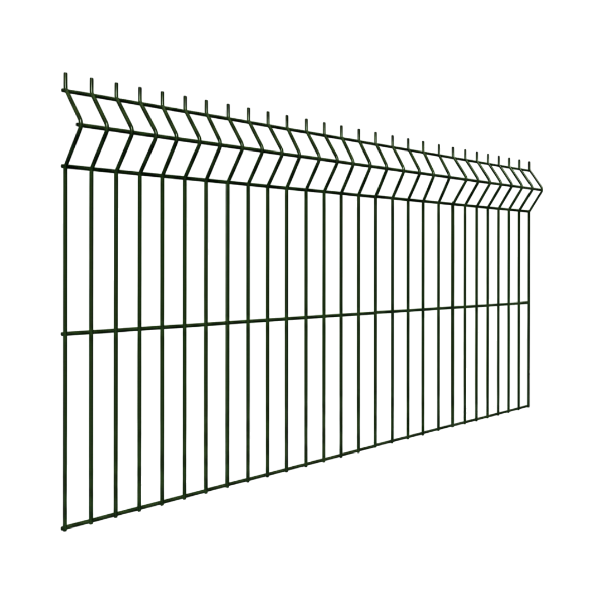 Заборная секция 3D 55*200*3,5 мм оцинкованная с ППК в картах 1500*2500 мм