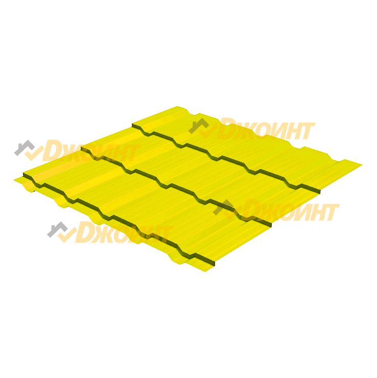 Металлочерепица Каскад 0,5 Plusect RAL 1018 цинково-желтый