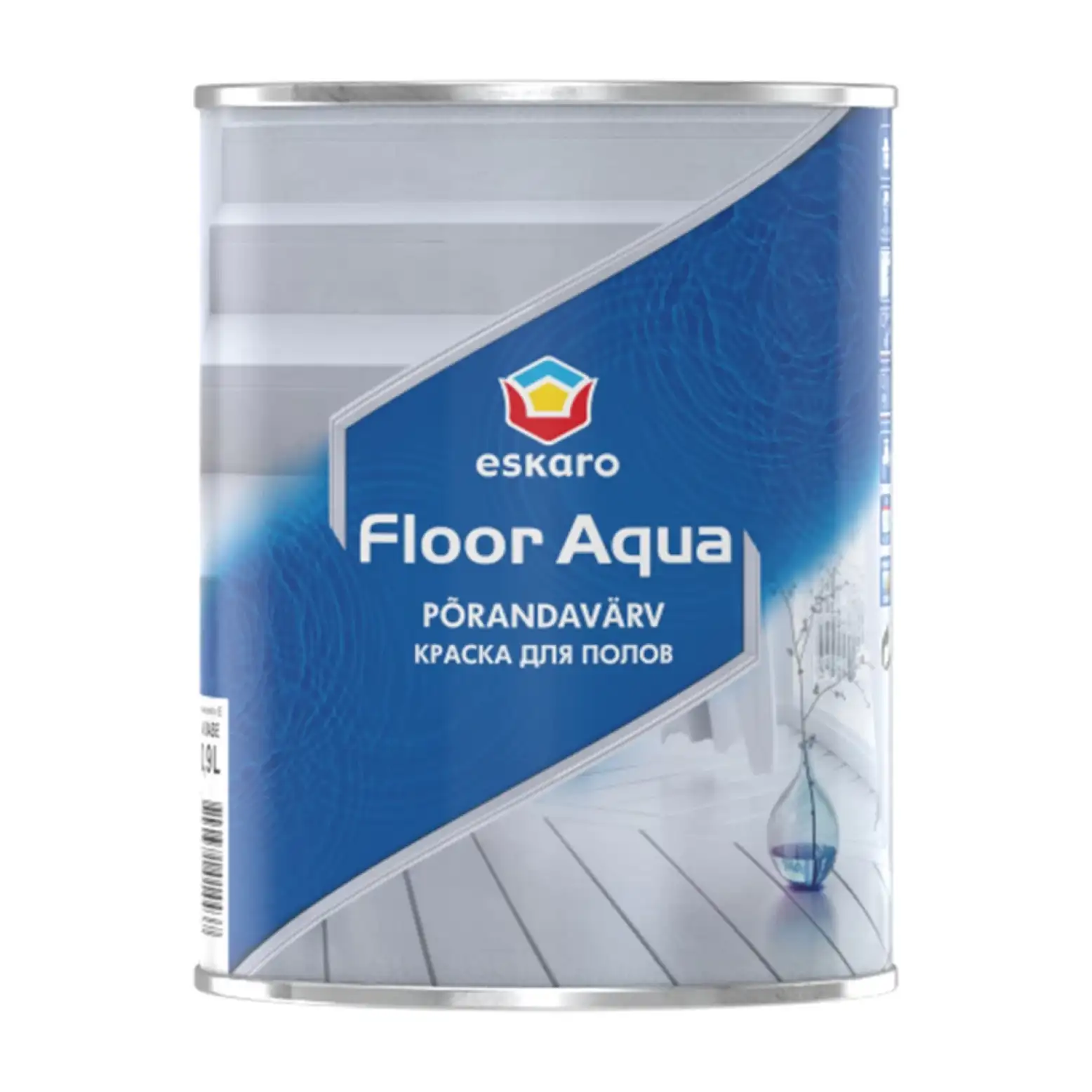 Краска износостойкая для полов Eskaro Floor Aqua, база TR, 2,7 л