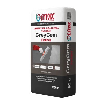 ЛИТОКС GreyCem Шпаклевка цементная фасадная 20 кг