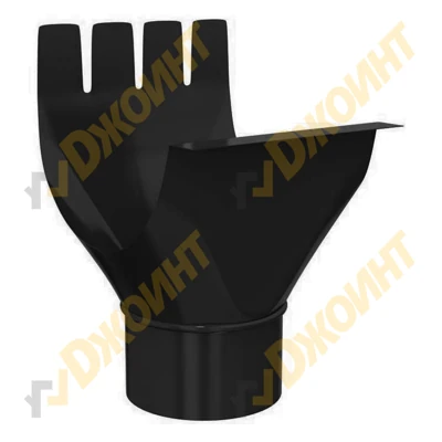 Воронка выпускная круглая D125/100 RAL 9005 черная
