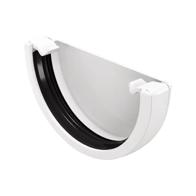 Заглушка желоба круглая FINEBER 32*79 RAL 9010 белая