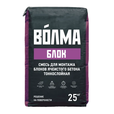 ВОЛМА БЛОК Смесь сухая монтажная СО 25 кг