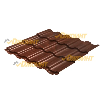 Металлочерепица ЭЛЛАДА 0,5 Printech Brazillian Cherry (Бразильская вишня)