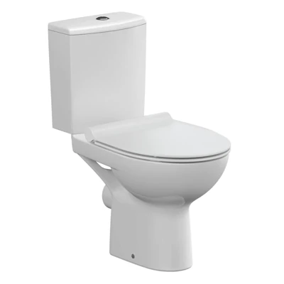 Унитаз в комплекте Cersanit NATURE Clean On с горизонтальным выпуском, нижним подводом 3/6л DUROPL и микролифтом