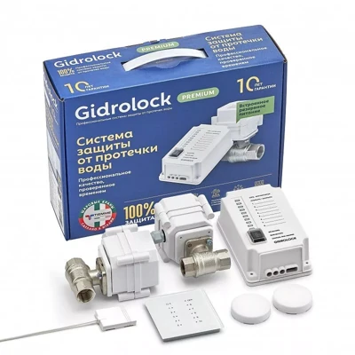Система защиты от протечки воды Gidrolock Premium TIEMME Radio, 2 крана 1/2", 3 датчика