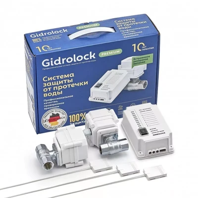 Система защиты от протечки воды Gidrolock Premium WESA 12V, 2 крана 1/2", 3 датчика