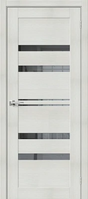 Дверь межкомнатная полотно Порта-30 эко шпон Bianco Veralinga 2000x900 мм Mirox Grey