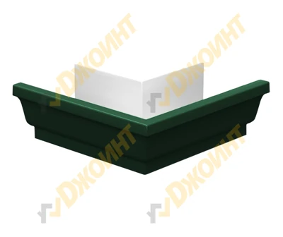 Угол желоба наружный прямоугольный 120*86 RAL 6005 зеленый мох