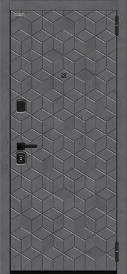 Дверь входная Кьюб (RBE) Bravo R-3 Slate Art 2050x860 мм