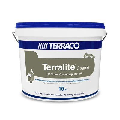 TERRALITE Декоративная штукатурка на основе мраморной крошки Coarse (Крупнозернистый) TS-2012-С 15 кг