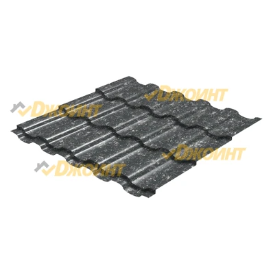 Металлочерепица ЭЛЛАДА 0,5 MATGRANIT LUX RAL 7024 мокрый асфальт