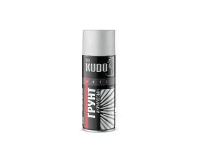 Грунт-аэрозоль акриловый серый KUDO 2101, 520 мл