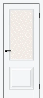 Дверь межкомнатная полотно Классик-13 пэт White Silk 2000x600 мм