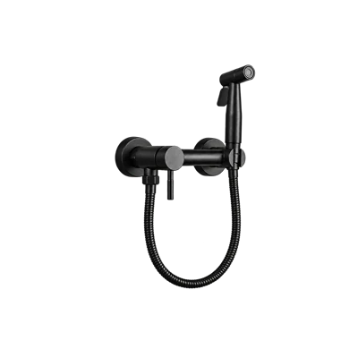Смеситель для биде HAIBA HB5510-7 настенный с гигиеническим душем черный