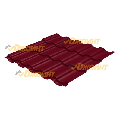 Металлочерепица ЭЛЛАДА 0,5 Zinkel RAL 3005 красное вино