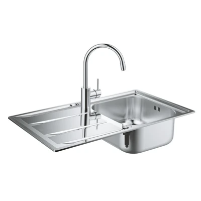 Мойка нержавеющая сталь K400 860*500 со смесителем Concetto Grohe 31570SD0