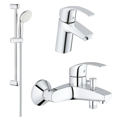 Комплект смесителей GROHE EUROSMART 124 (32467002+33300002+27924001)