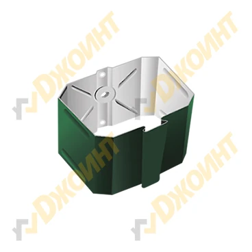 Держатель трубы прямоугольный (на кирпич) 76*102 RAL 6005 зеленый мох