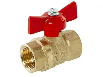 Кран шаровый Галлоп 1/2 гг ручка-бабочка (бантик) латунь PN40 230