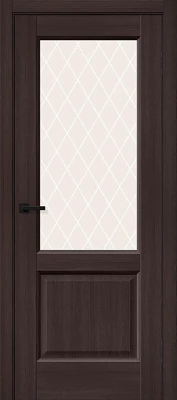 Дверь межкомнатная полотно Неоклассик-33 эко шпон Wenge Melinga 2000x900 мм White Crystal
