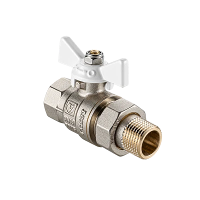 Кран шаровой Valtec BASE-ГОСТ американка 3/4", белая ручка, DN20, PN40