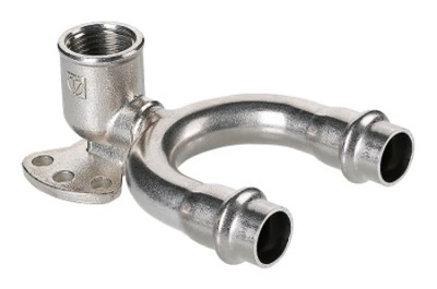 Водорозетка проходная из нержавеющей стали Valtec 15x1/2"