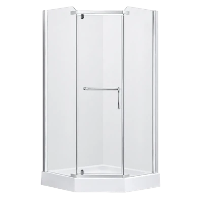 Душевая кабина AOCLEAR 90/200 A-032 (напольная, прозрачная, хромированная, Трапеция)