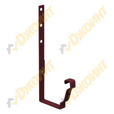 Держатель желоба прямоугольный 120*86 RAL 3005 красное вино