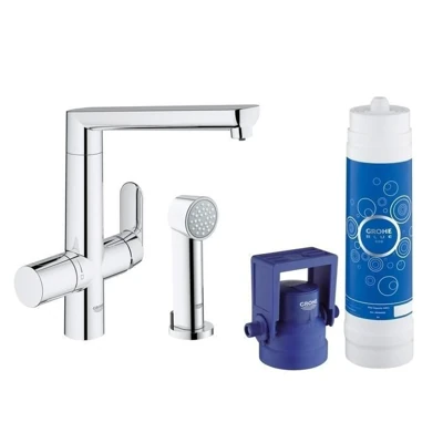 Смеситель для мойки GROHE BLUE К7 с функцией фильтрации (стартовый комплект) 3/8 31354000