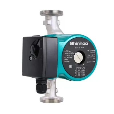 Насос циркуляционный SHINHOO BASIC 25-8S N 180 1x230V (нерж. корпус)