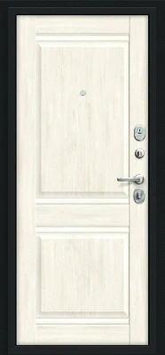 Дверь входная Некст Kale Bravo R-2 Букле черное 2050x960 мм Nordic Oak/Букле Правая