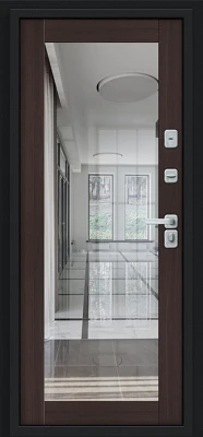 Дверь входная Thermo Флэш Декор-2 Thermo-2 Букле черное 2050x860 мм Wenge Veralinga Правая