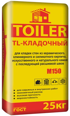 TOILER Раствор TL-КЛАДОЧНЫЙ, 25 кг