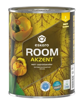 Матовая интерьерная краска для стен и потолков Eskaro Akzent Room база TR 0,9 л