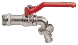 Кран шаровый REMER 1/2 с носиком ручка-рычаг RR198